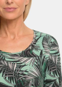 T-shirt en viscose avec imprimé palmier