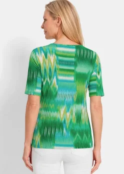 T-shirt en viscose avec motif en zigzag