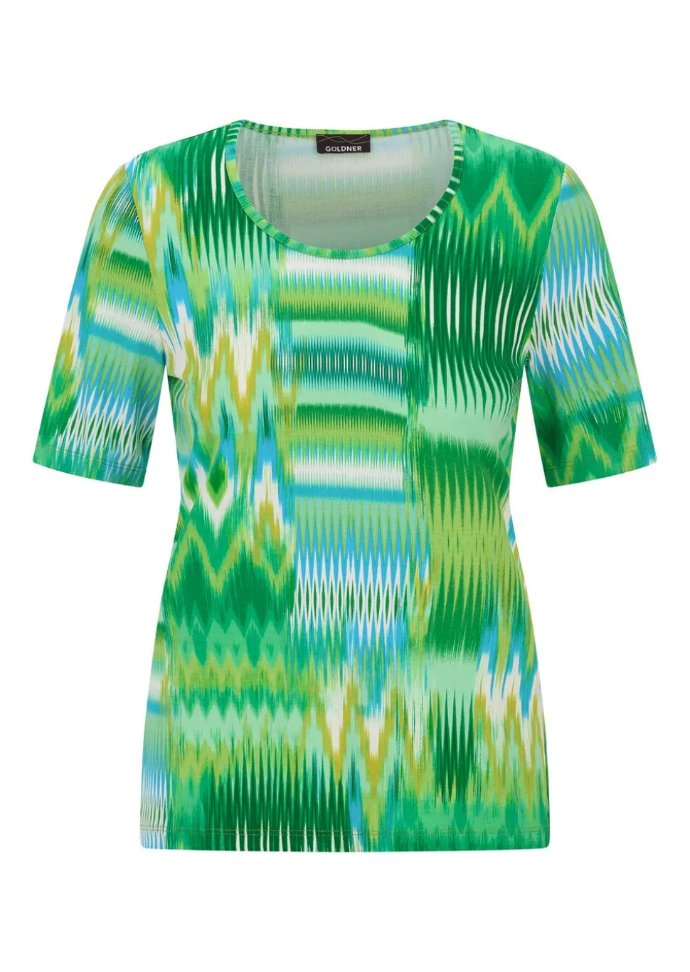 T-shirt en viscose avec motif en zigzag