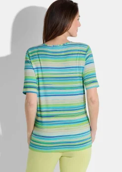 T-shirt en viscose avec motif à rayures