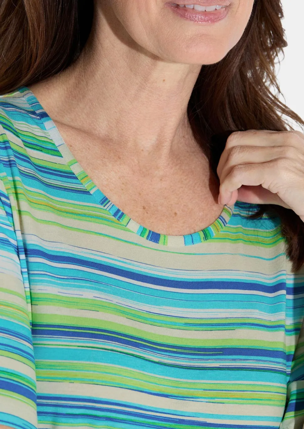 T-shirt en viscose avec motif à rayures