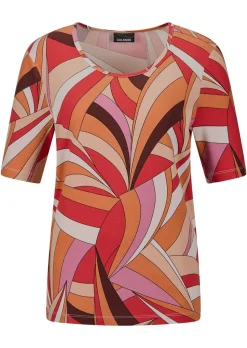 T-shirt en viscose avec motif sophistiqué