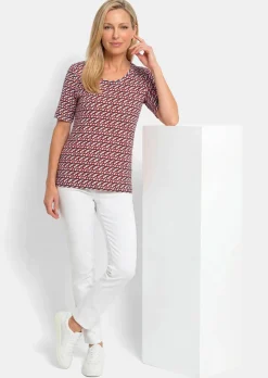 T-shirt en viscose avec un bel imprimé 3D