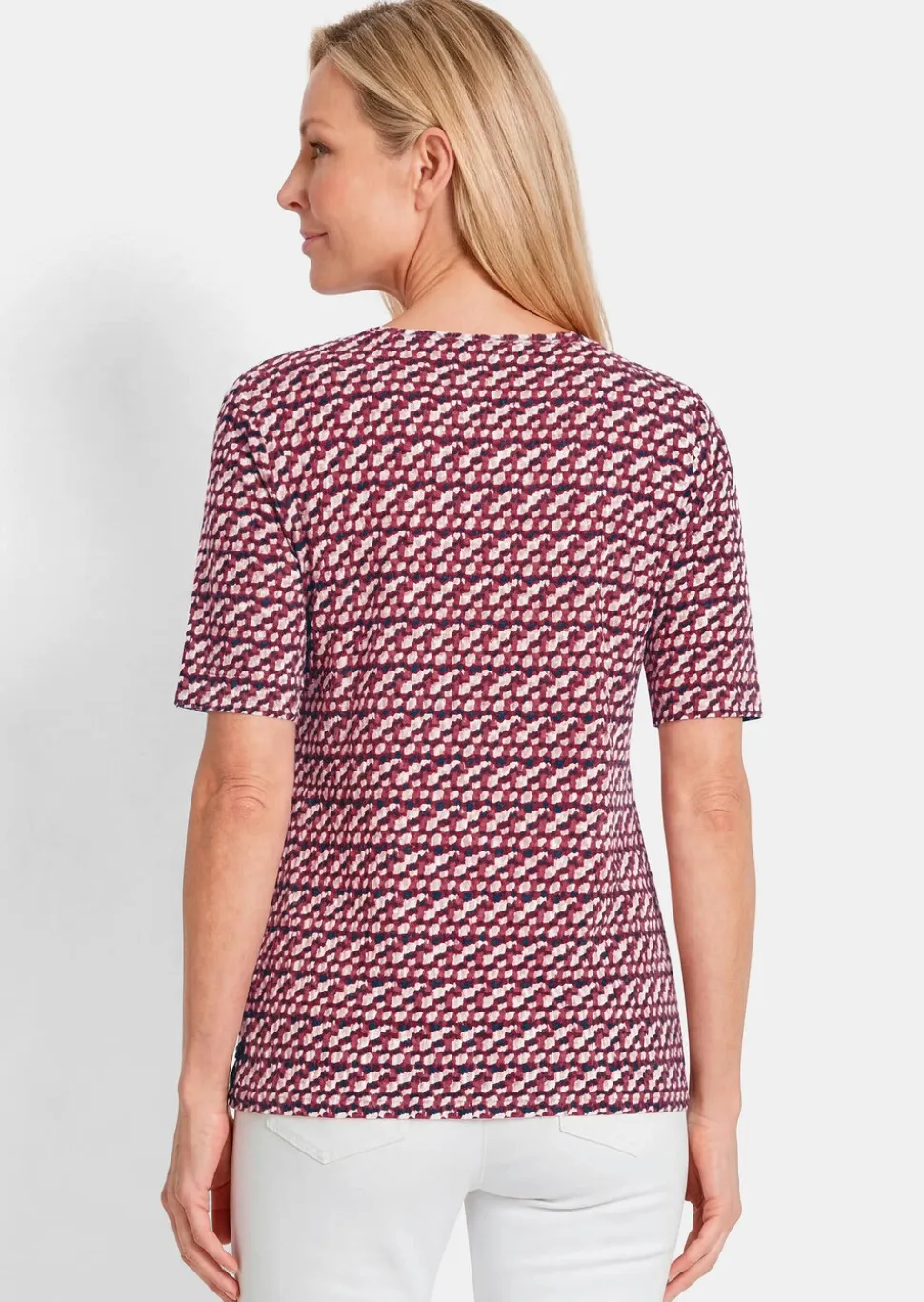 T-shirt en viscose avec un bel imprimé 3D