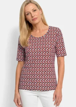 T-shirt en viscose avec un bel imprimé 3D