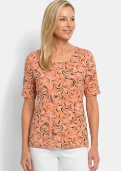 T-shirt en viscose avec un imprimé all-over frais