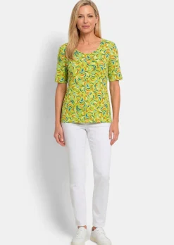 T-shirt en viscose avec un imprimé all-over frais