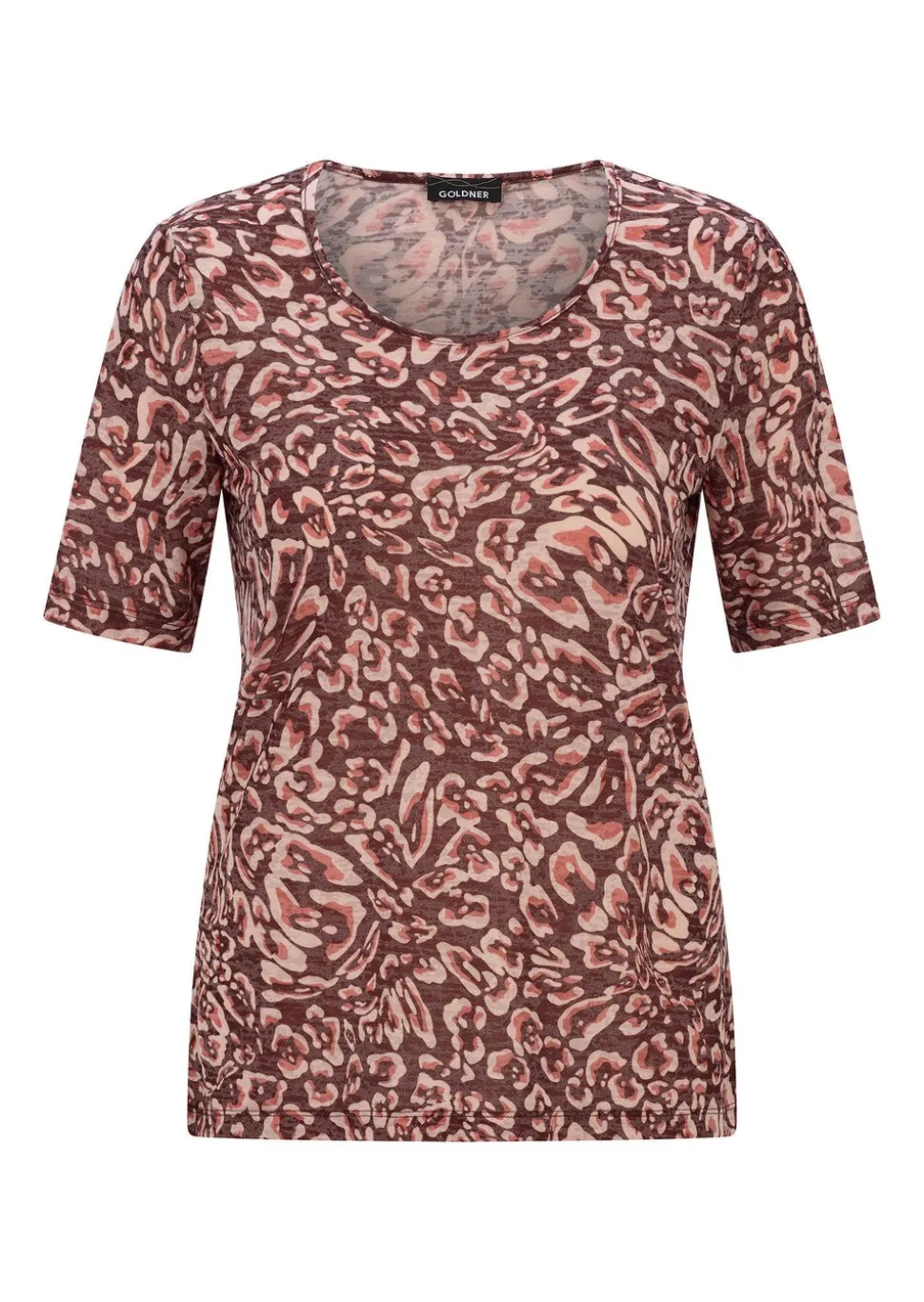 T-shirt en viscose avec un imprimé floral abstrait
