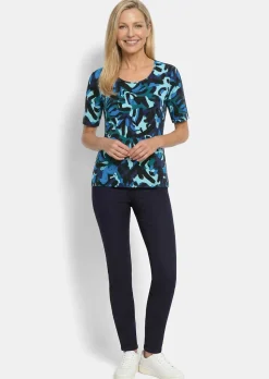 T-shirt en viscose avec un imprimé artistique