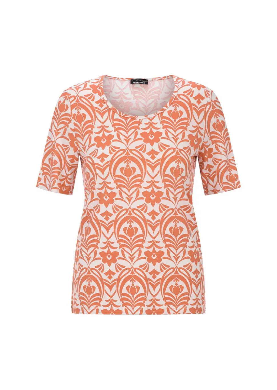 T-shirt en viscose avec un motif ornemental féminin