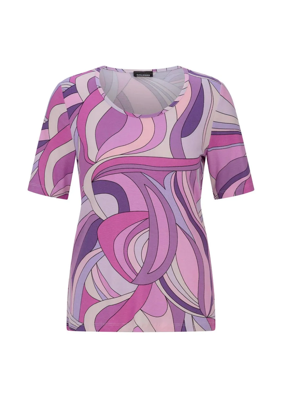 T-shirt en viscose avec un raffiné imprimé all-over