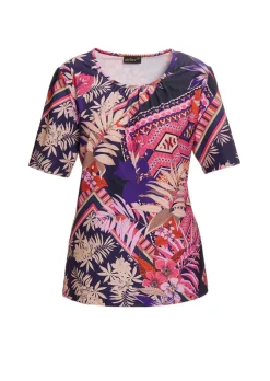 T-shirt extensible avec imprimé mode