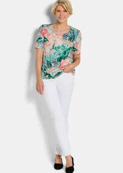 T-shirt féminin avec encolure en cœur