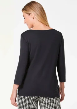 T-shirt imprimé avec effet scintillant