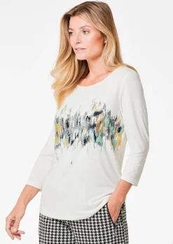 T-shirt imprimé avec effet scintillant
