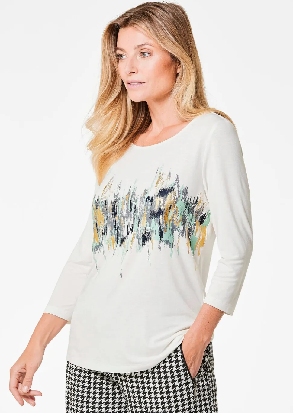 T-shirt imprimé avec effet scintillant
