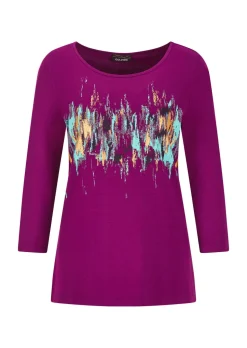 T-shirt imprimé avec effet scintillant