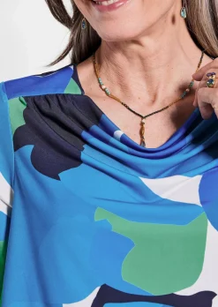 T-shirt imprimé avec encolure bénitier