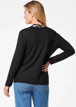 T-shirt imprimé à col droit