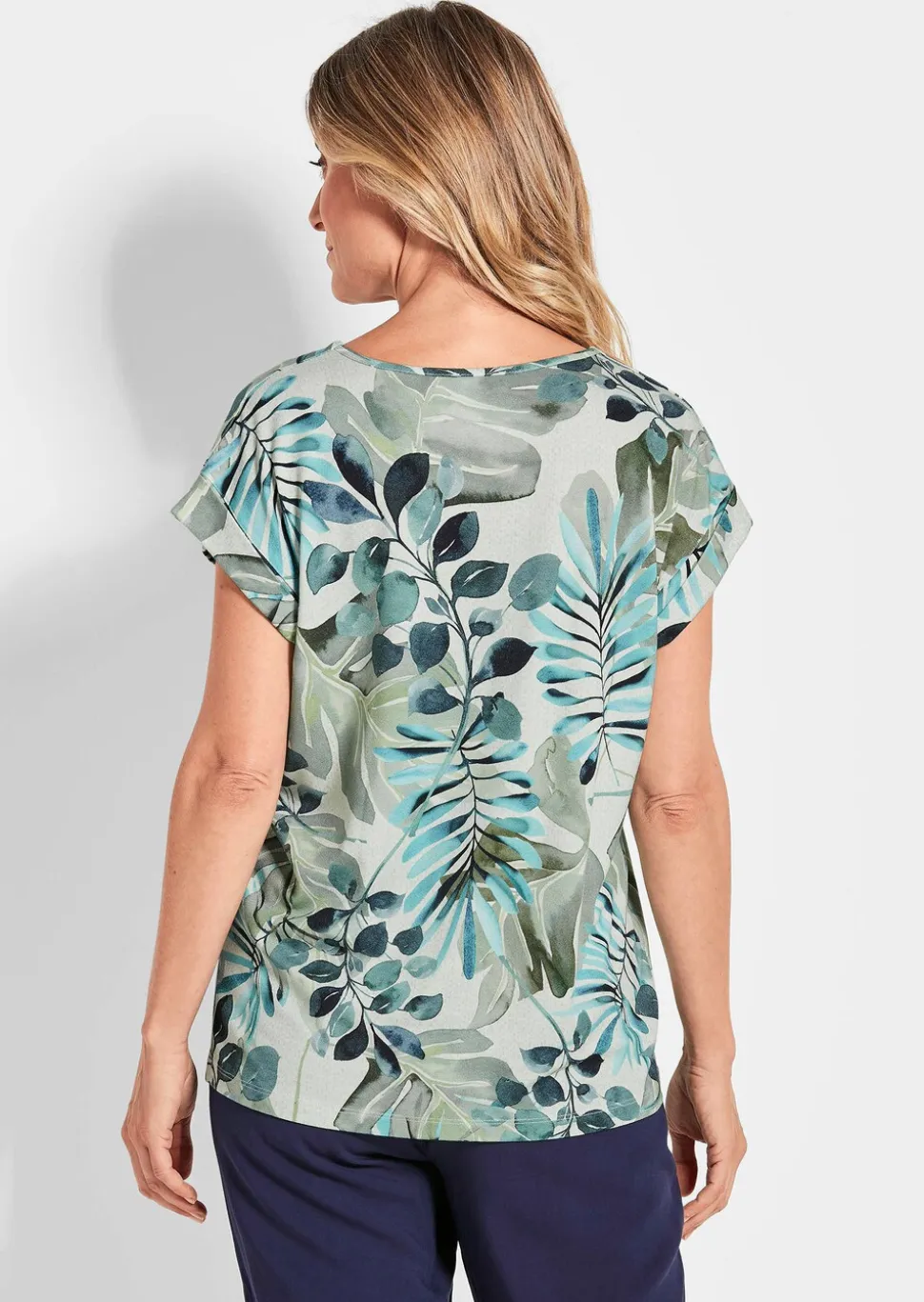 T-shirt imprimé en crêpe léger