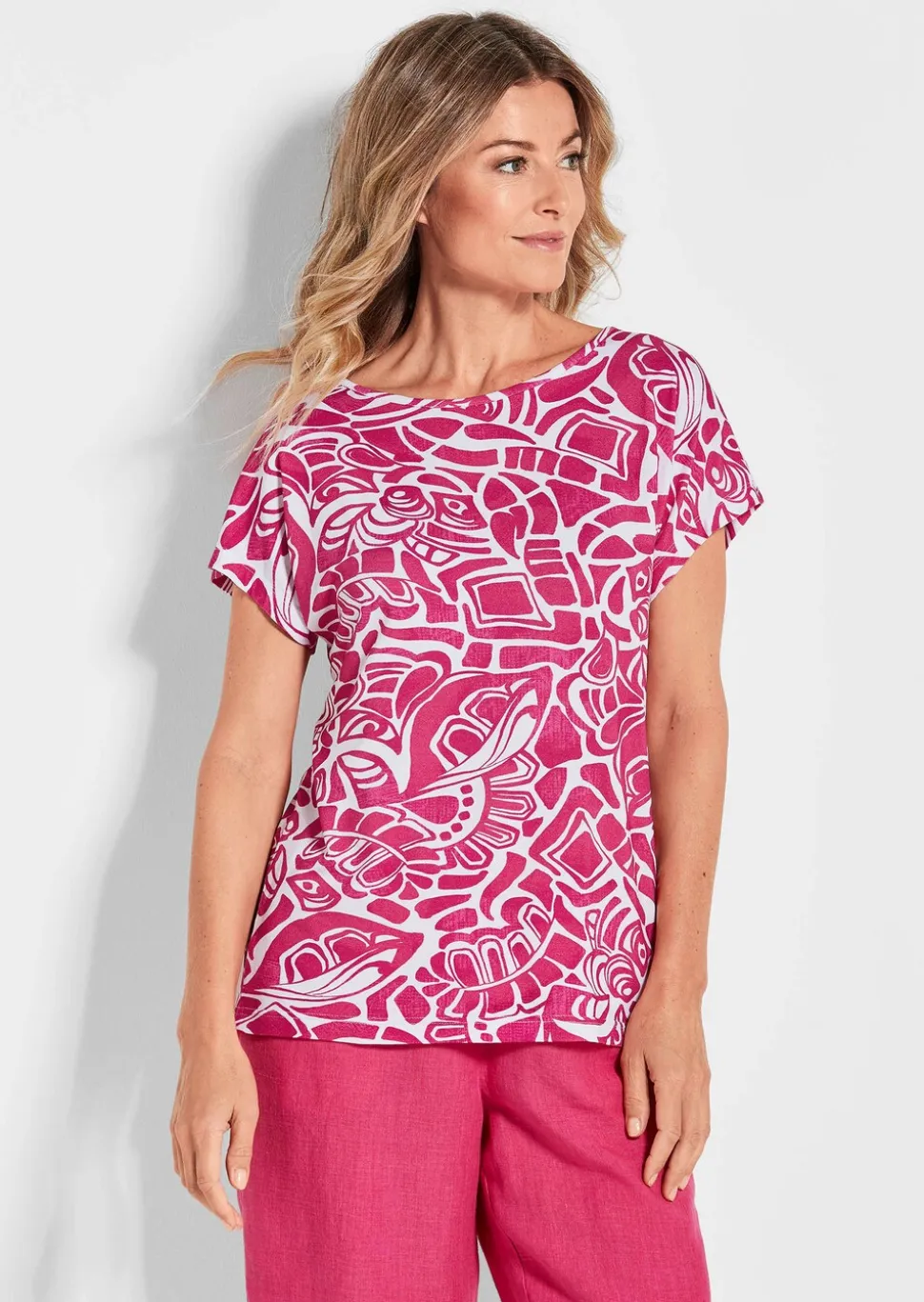T-shirt imprimé en jersey de viscose