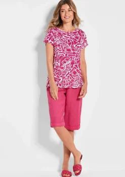 T-shirt imprimé en jersey de viscose