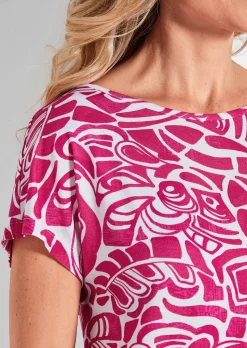 T-shirt imprimé en jersey de viscose