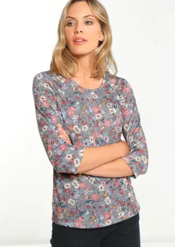 T-shirt imprimé à manches 3/4