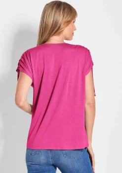 T-shirt à manches froncées