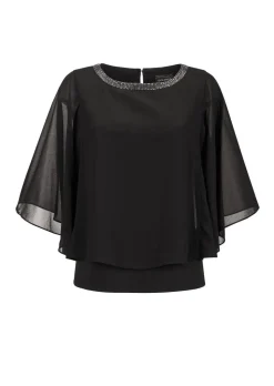 T-shirt à manches larges en mousseline
