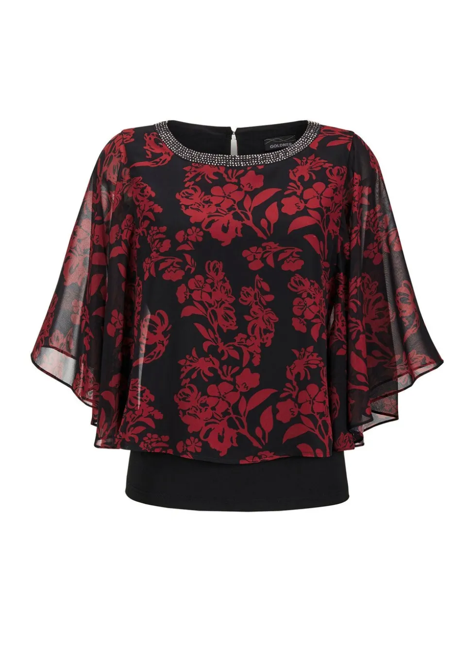 T-shirt à manches larges en mousseline