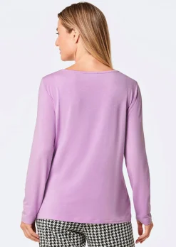 T-shirt à manches longues avec imprimé pailleté