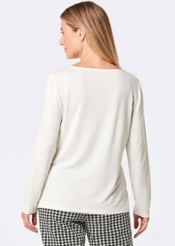 T-shirt à manches longues avec imprimé pailleté