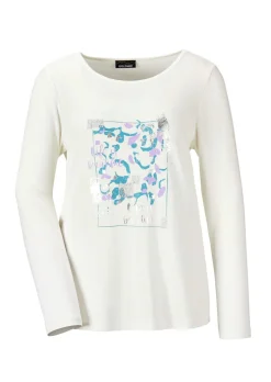 T-shirt à manches longues avec imprimé pailleté
