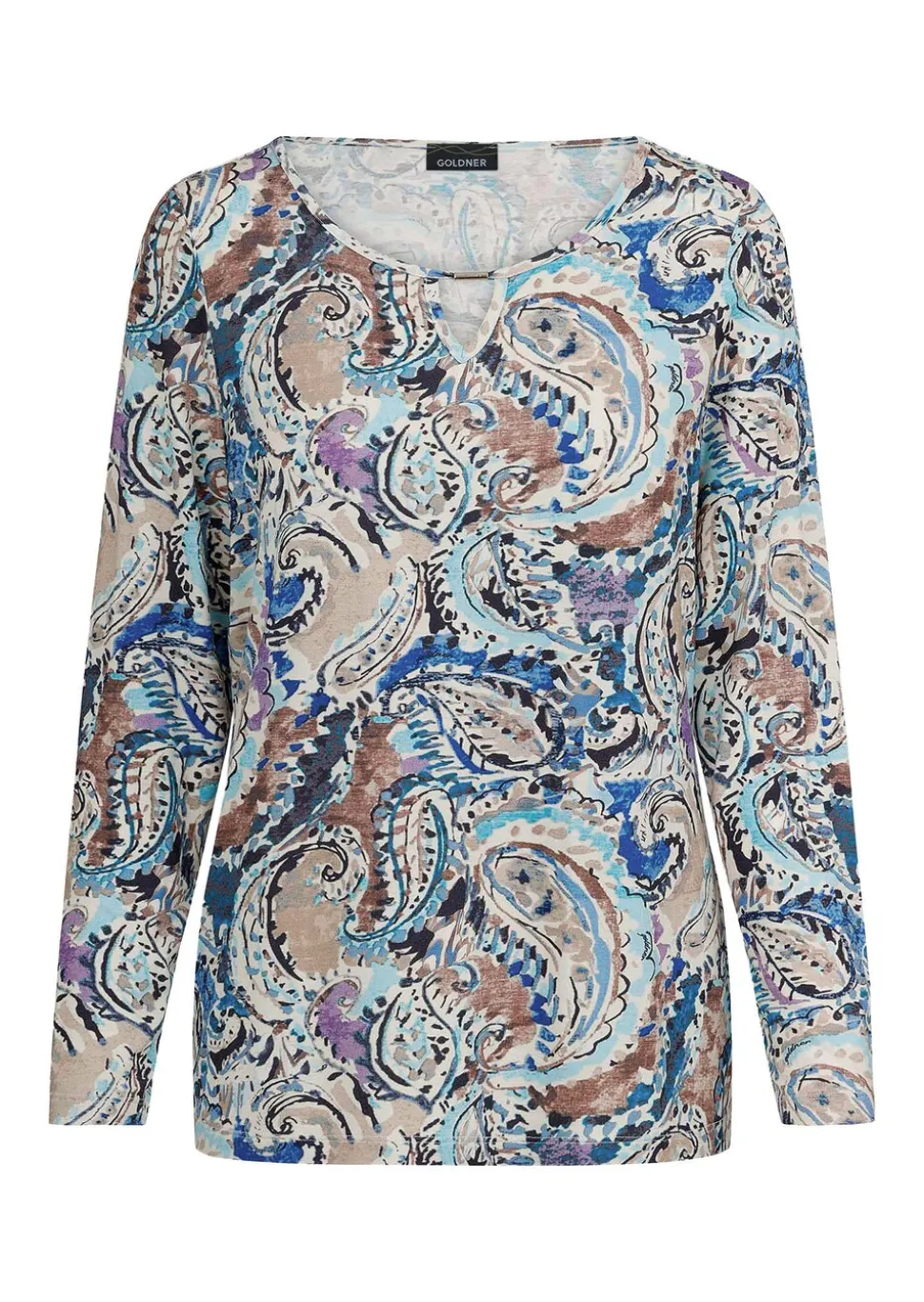 T-shirt à manches longues avec motif cachemire