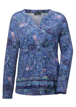 T-shirt à manches longues avec motif cachemire