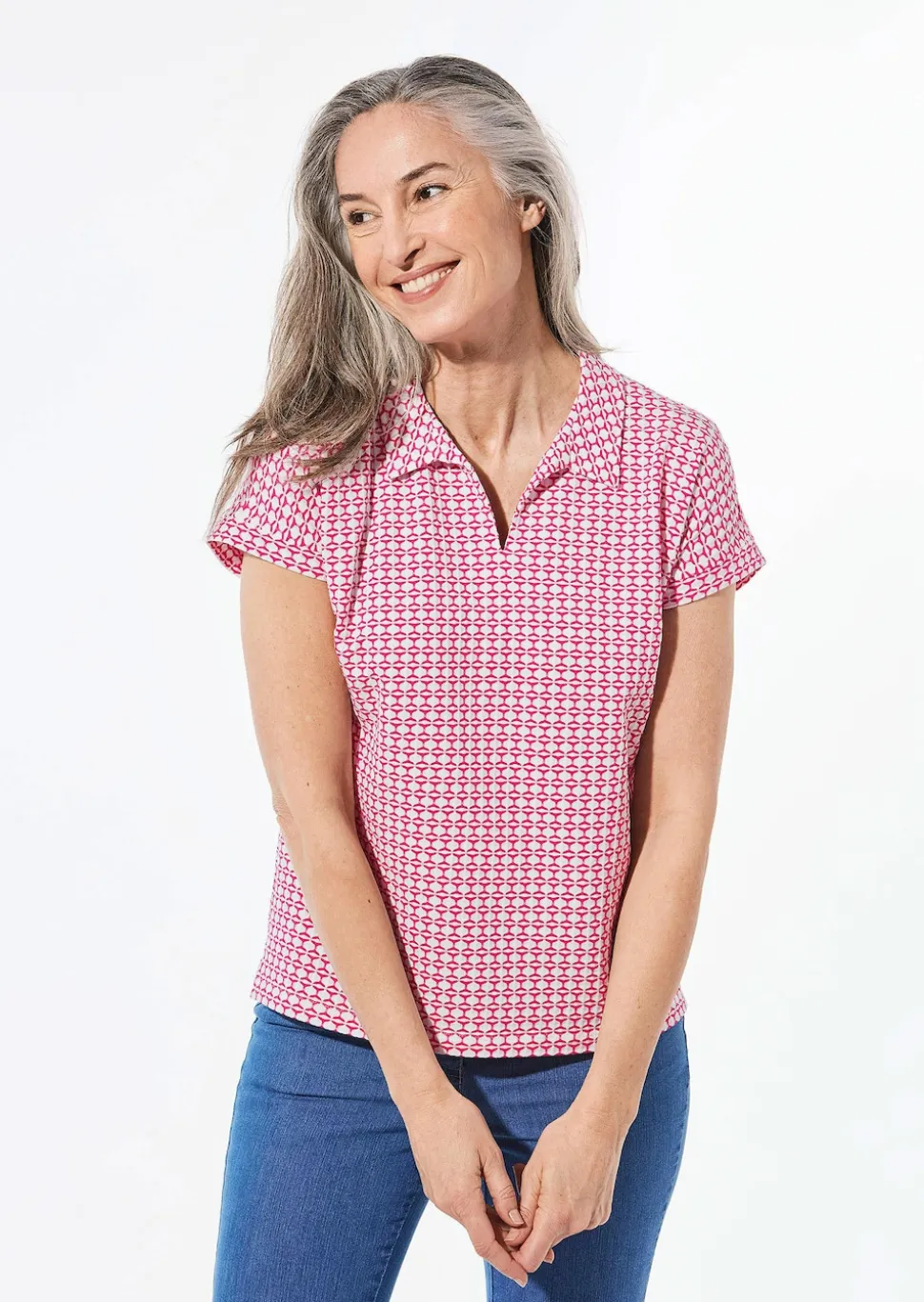 T-shirt à motif jacquard