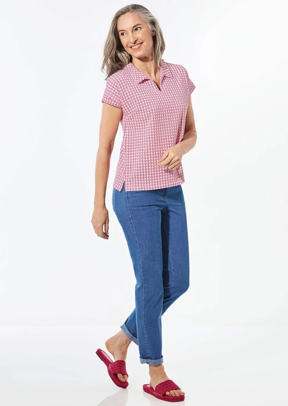 T-shirt à motif jacquard