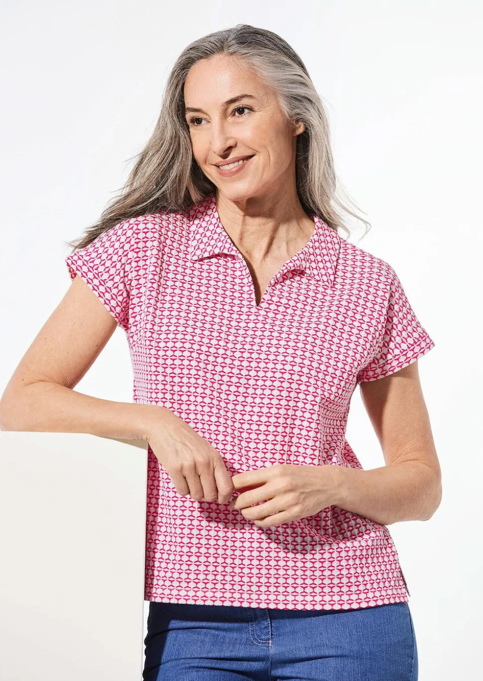 T-shirt à motif jacquard