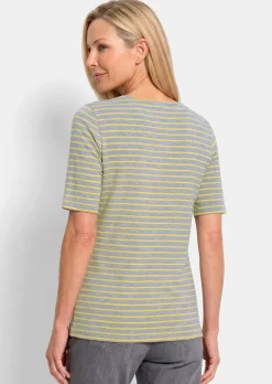 T-shirt rayé avec fil brillant