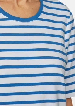 T-shirt rayé à manches coudes