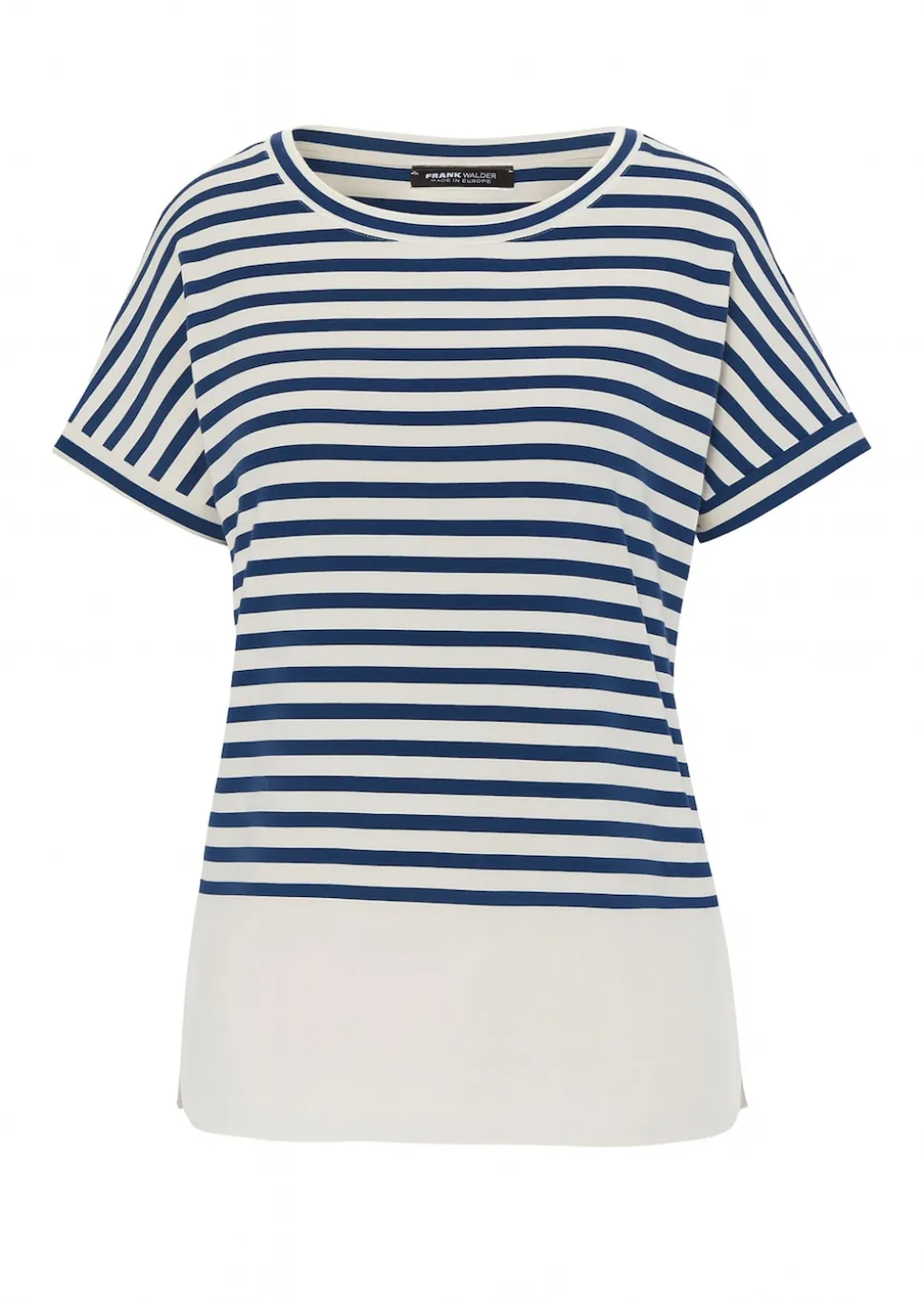 T-shirt à rayures avec base rapportée