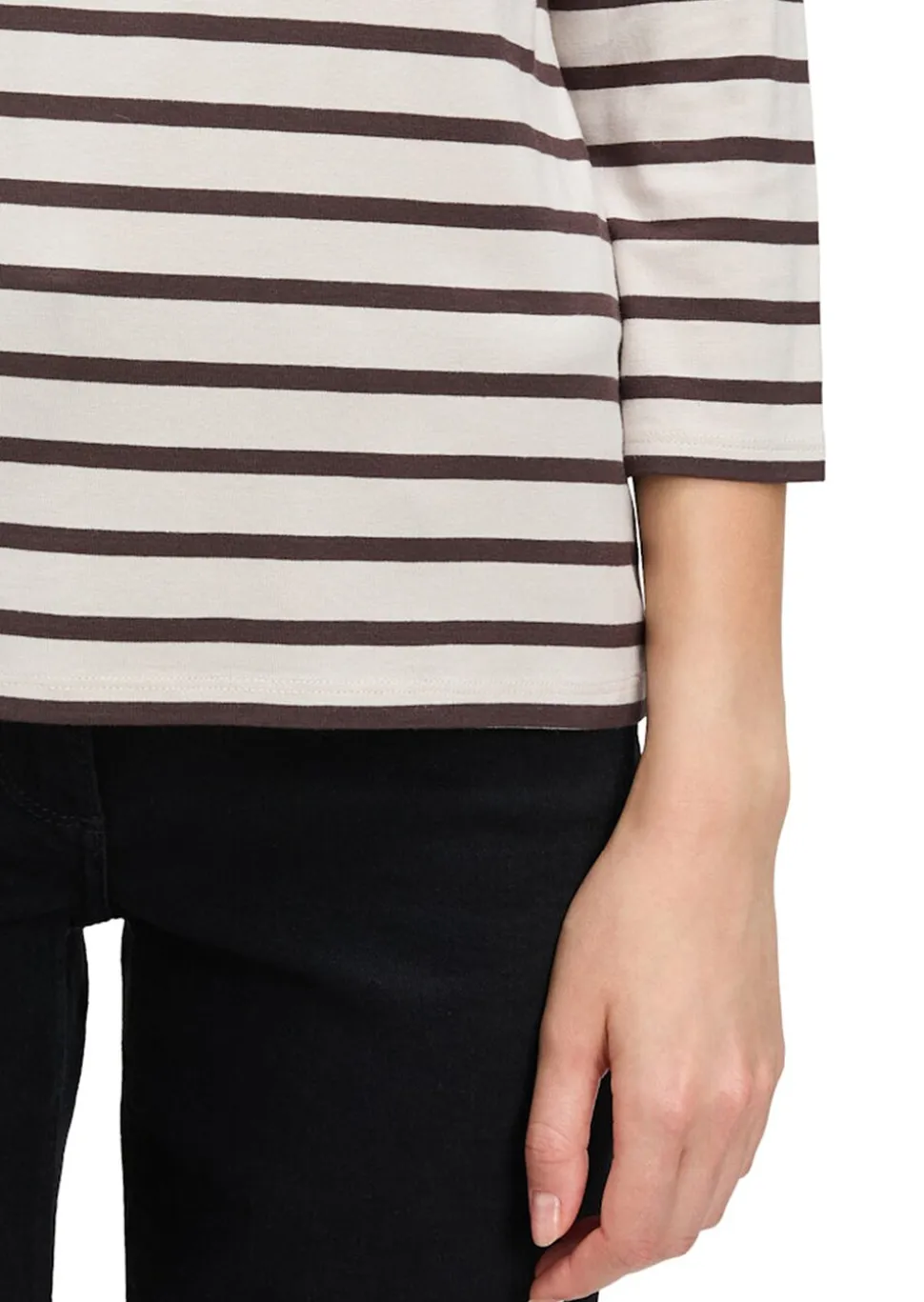 T-shirt à rayures avec imprimé scintillant