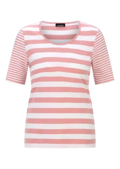 T-shirt à rayures en doux mélange de coton