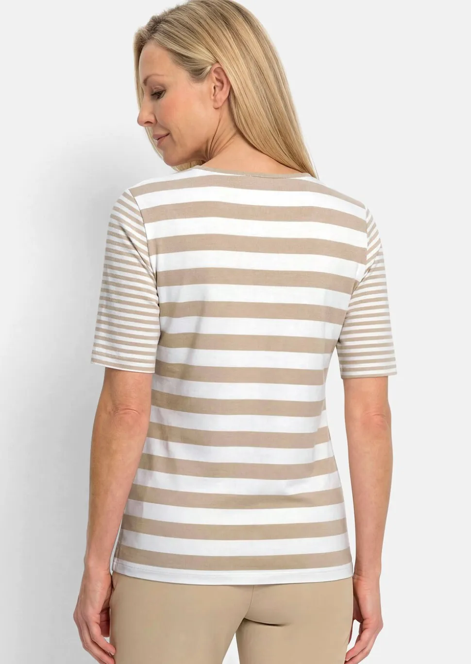 T-shirt à rayures en doux mélange de coton