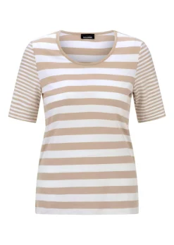 T-shirt à rayures en doux mélange de coton