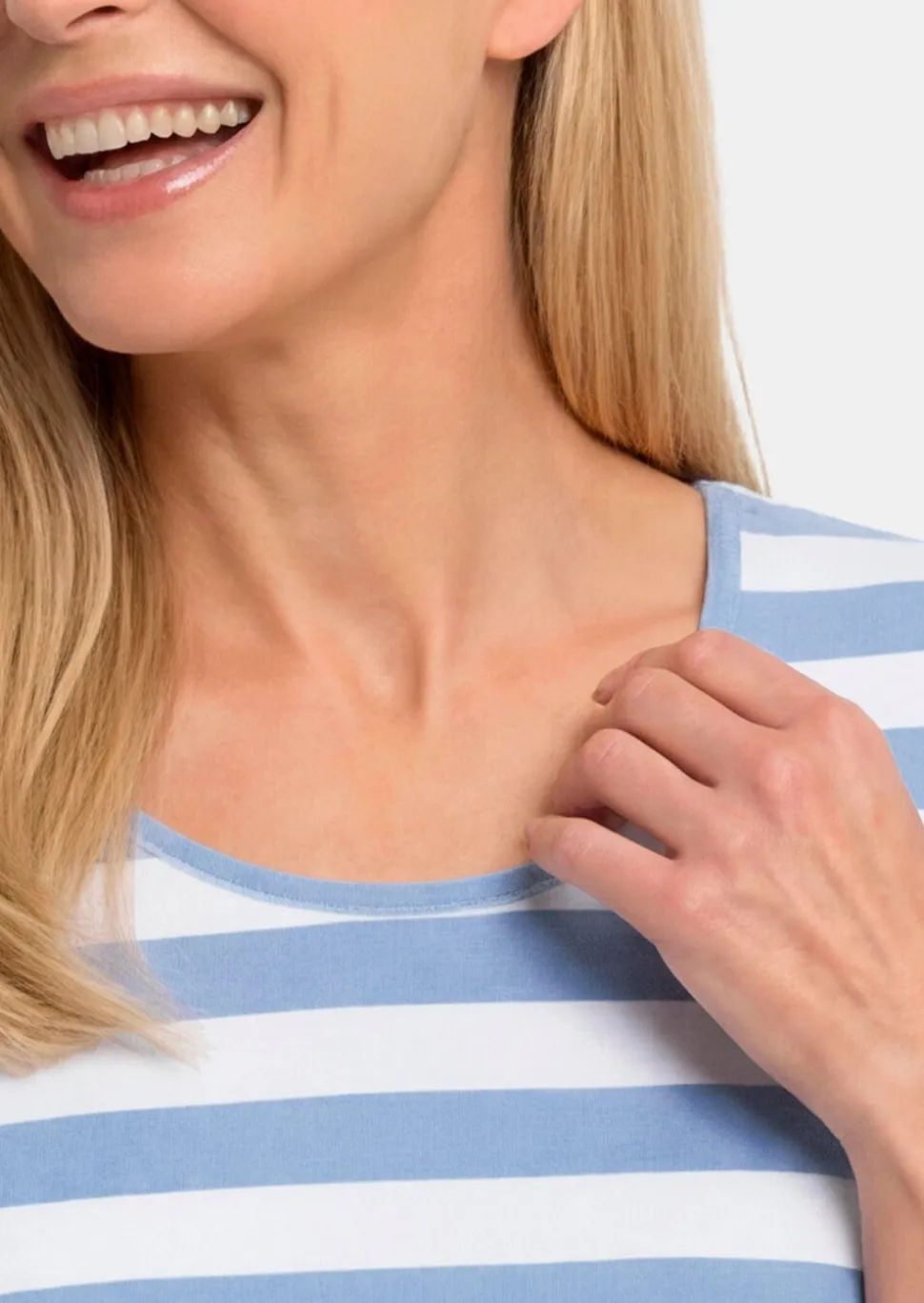 T-shirt à rayures en doux mélange de coton
