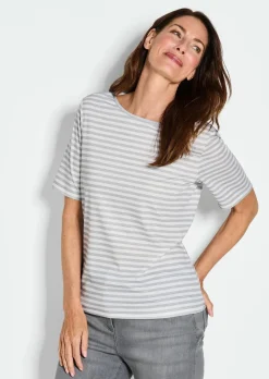 T-shirt à rayures en jersey de viscose