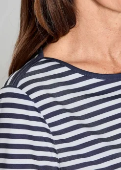T-shirt à rayures en jersey de viscose