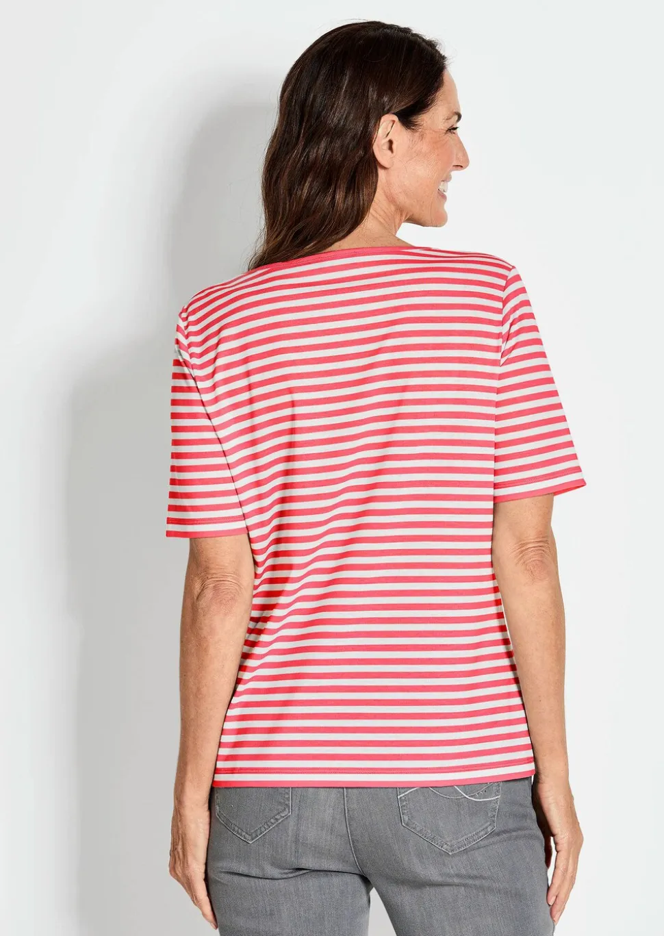 T-shirt à rayures en jersey de viscose